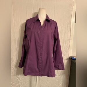 Cato Women's Deep Purple Button-Down Shirt